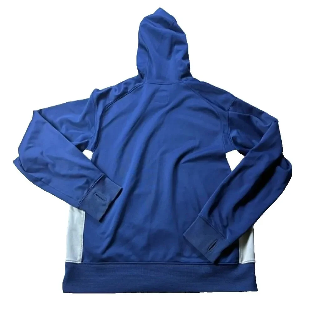 Nike Sportswear Hoodie Mens Medium Blue Pullover Fleece Swoosh Pocket Sweatshirt